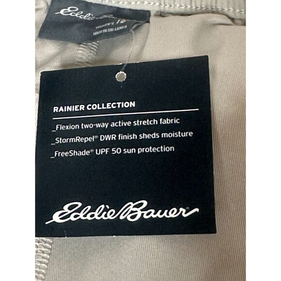 Eddie Bauer Rainers Beige Elastic Waist Skort Pockets PickleballTennis Size 16 - Picture 10 of 11